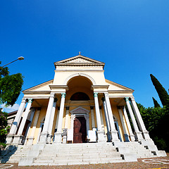 Image showing column old architecture in italy europe milan religion       and