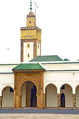 Image showing  muslim in  mosque    morocco  africa  minaret   religion     