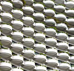 Image showing reflex of some terrace of the centre  bangkok thailand