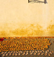 Image showing street lamp old construction in africa morocco and  leather near