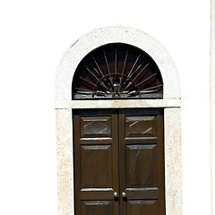 Image showing old   door    in italy old ancian wood and traditional  texture 