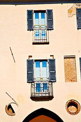 Image showing in europe  milan old  venetian blind wall