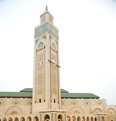 Image showing  muslim in  mosque the history  symbol   morocco  africa  minare