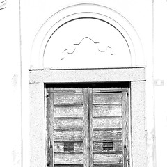 Image showing old   door    in italy old ancian wood and traditional  texture 