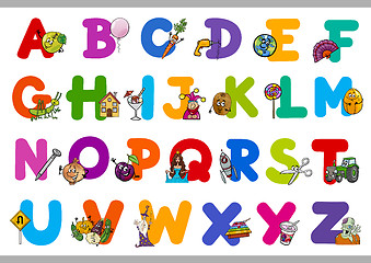 Image showing educational cartoon alphabet for kids