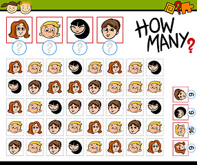 Image showing counting task cartoon illustration