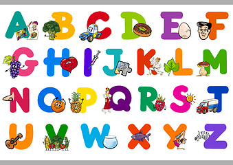 Image showing cartoon alphabet for children