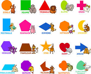 Image showing  basic geometric shapes with animals