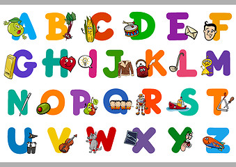 Image showing educational cartoon alphabet for kids