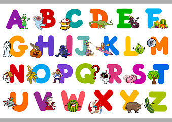 Image showing funny alphabet for kindergartens