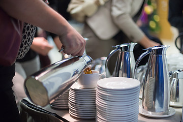 Image showing Coffee break at business meeting