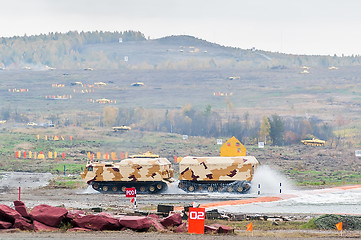 Image showing Tracked carrier DT-30P1 after water obstacle. Russia