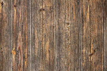 Image showing spruce planks on old fence