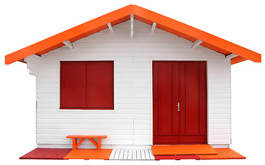 Image showing Wooden prefabricated house