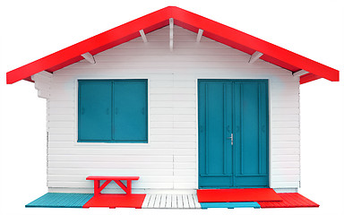 Image showing Wooden prefabricated house