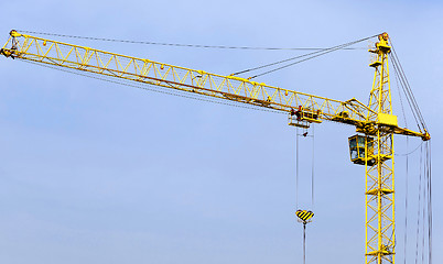 Image showing Cranes  against the sky