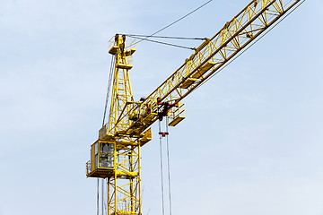Image showing Cranes  against the sky