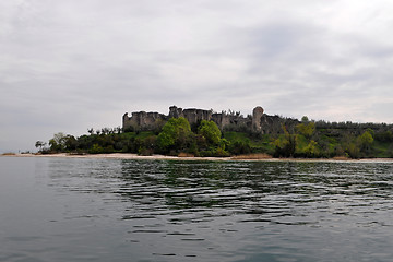 Image showing Grottoes of Catullus, Sirmione, Lombardy, Italy