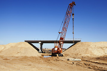 Image showing road construction.  bridge 