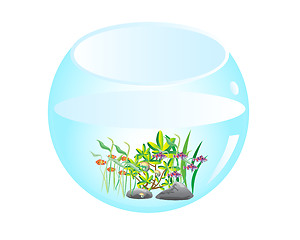 Image showing Aquarium with fish shoals