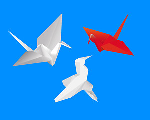 Image showing paper cranes