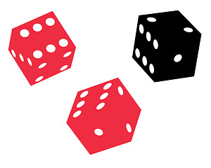Image showing three game dice