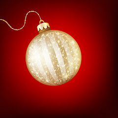 Image showing Twinkling gold bauble. EPS 10