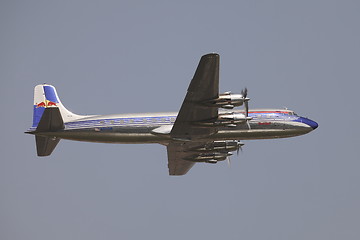 Image showing Old Aircraft Flying