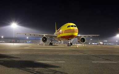 Image showing Cargo Plane at Night