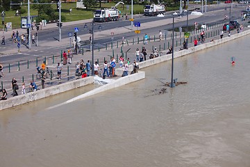 Image showing Flooded Budapest Street