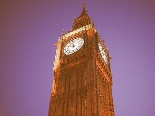 Image showing Retro looking Big Ben in London