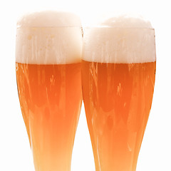 Image showing Retro looking Weisse beer