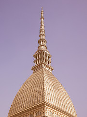 Image showing Retro looking Mole Antonelliana Turin