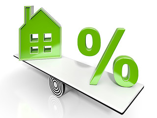 Image showing House And Percent Sign Means Investment Or Discount