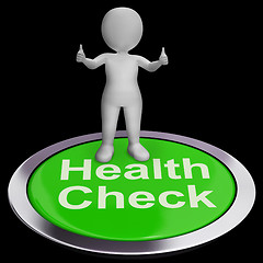 Image showing Health Check Button Shows Medical Condition Examinations