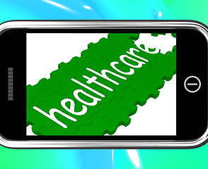 Image showing Healthcare On Smartphone Shows Medical Care