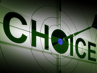 Image showing Choice Means Choose Option Or Alternative