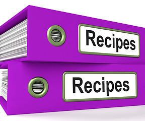 Image showing Recipes Folders Means Meals And Cooking Instructions