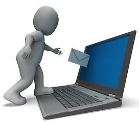 Image showing Email From Laptop Showing E-mail Correspondence