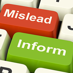 Image showing Mislead Inform Keys Shows Misleading Or Informative Advice