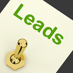 Image showing Leads Switch Means Lead Generation And Sales