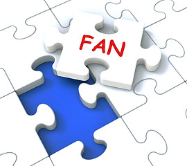 Image showing Fan Jigsaw Shows Follower Likes Or Internet Fans