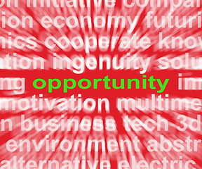 Image showing Opportunity Word Shows Good Chance Or Favourable Circumstances