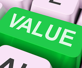 Image showing Value Key Shows Importance Or Significance\r