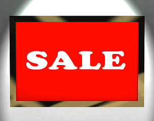 Image showing Sale Screen Shows Promotion Discount Or Offer Online