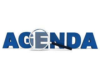 Image showing Agenda Word Means To Do Schedule Program Or Agendas