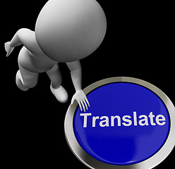 Image showing Translate Button Shows Online International Multilingual Transla