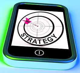 Image showing Strategy Smartphone Means Methods Tactics And Game Plan