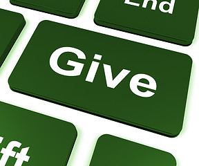 Image showing Give Key Means Bestowed Allot Or Grant