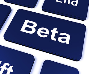 Image showing Beta Key Shows Development Or Demo Version